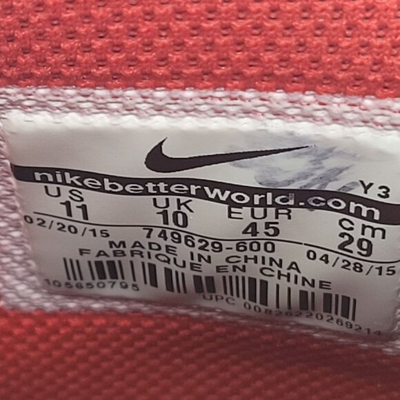 Nike Zoom Penny VI 6 Men's University Red White Sneakers 749629-600 US Size 11 - Picture 8 of 8